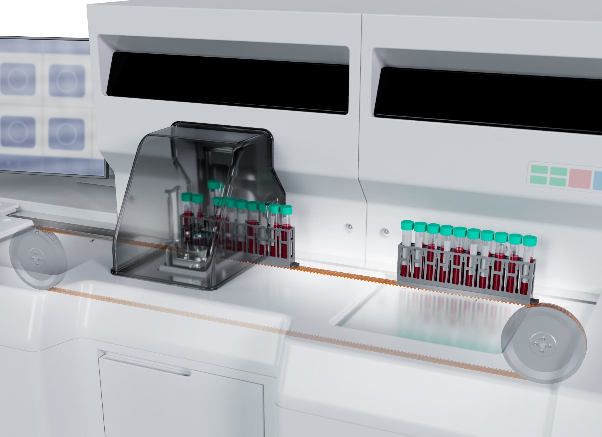 検体搬送で使用されるベルトの用途事例